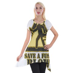 Save A Fuse Blow An Electrician Short Sleeve Side Drop Tunic