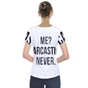 Me sarcastic never Short Sleeve Front Detail Top View2