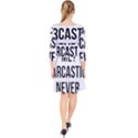 Me sarcastic never Quarter Sleeve Front Wrap Dress	 View2