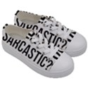 Me sarcastic never Kids  Low Top Canvas Sneakers View3