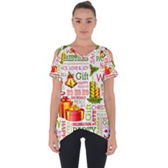 The Joys Of Christmas Cut Out Side Drop Tee by allthingseveryone