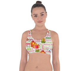 The Joys Of Christmas Cross String Back Sports Bra by allthingseveryone