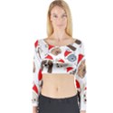 Christmas Puppies Long Sleeve Crop Top View1