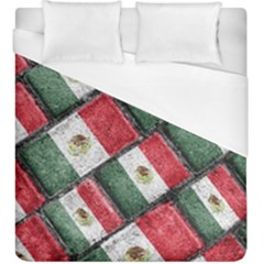 Mexican Flag Pattern Design Duvet Cover (king Size) by dflcprints