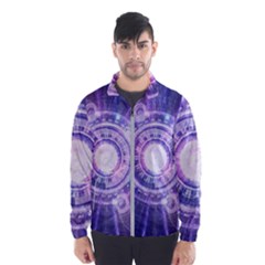 Blue Fractal Alchemy Hud For Bending Hyperspace Wind Breaker (men) by jayaprime