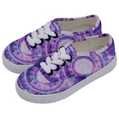 Blue Fractal Alchemy Hud For Bending Hyperspace Kids  Classic Low Top Sneakers by jayaprime