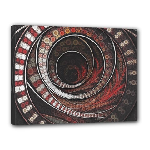 The Thousand And One Rings Of The Fractal Circus Canvas 16  X 12  by jayaprime