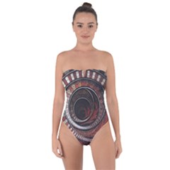 The Thousand And One Rings Of The Fractal Circus Tie Back One Piece Swimsuit by jayaprime