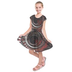 The Thousand And One Rings Of The Fractal Circus Kids  Short Sleeve Dress by jayaprime