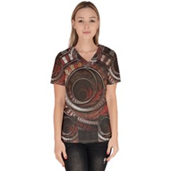 The Thousand And One Rings Of The Fractal Circus Scrub Top by jayaprime