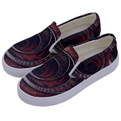 The Thousand And One Rings Of The Fractal Circus Kids  Canvas Slip Ons by jayaprime