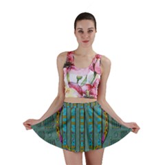 Freedom Is Every Where Just Love It Pop Art Mini Skirt by pepitasart