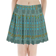 Freedom Is Every Where Just Love It Pop Art Pleated Mini Skirt by pepitasart