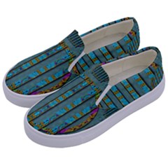 Freedom Is Every Where Just Love It Pop Art Kids  Canvas Slip Ons