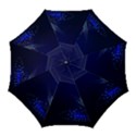 Christmas Tree Blue Stars Starry Night Lights Festive Elegant Golf Umbrellas View1