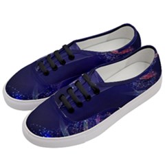 Christmas Tree Blue Stars Starry Night Lights Festive Elegant Women s Classic Low Top Sneakers by yoursparklingshop