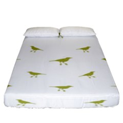 Birds Motif Pattern Fitted Sheet (king Size) by dflcprints