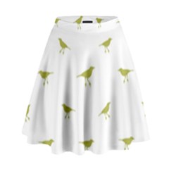 Birds Motif Pattern High Waist Skirt by dflcprints