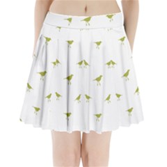 Birds Motif Pattern Pleated Mini Skirt by dflcprints