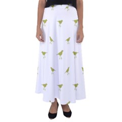 Birds Motif Pattern Flared Maxi Skirt by dflcprints