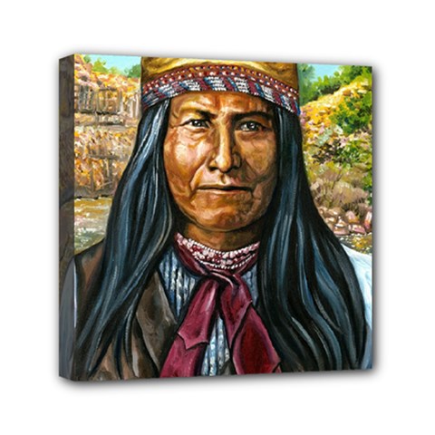 Apache Tribe Warrior Chiricahua Apache Tribe Mini Canvas 6  X 6  by allthingseveryone