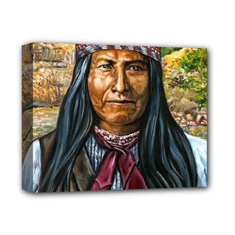 Apache Tribe Warrior Chiricahua Apache Tribe Deluxe Canvas 14  X 11  by allthingseveryone