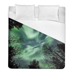 Northern Lights In The Forest Duvet Cover (full/ Double Size) by Ucco