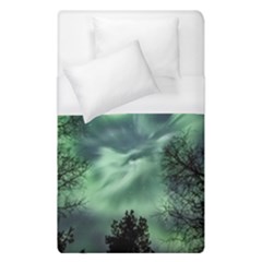 Northern Lights In The Forest Duvet Cover (single Size) by Ucco