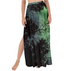 Northern Lights In The Forest Maxi Chiffon Tie-up Sarong by Ucco