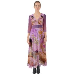 Violets For The Birds  Button Up Boho Maxi Dress by pastpresents