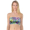 Colorful Modern Floral Print Bandeau Top View1