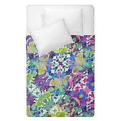 Colorful Modern Floral Print Duvet Cover Double Side (single Size) by dflcprints