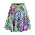 Colorful Modern Floral Print High Waist Skirt View1