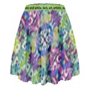 Colorful Modern Floral Print High Waist Skirt View2