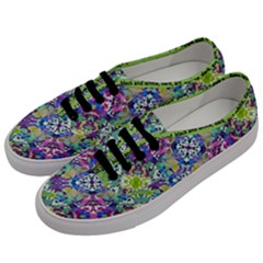 Colorful Modern Floral Print Men s Classic Low Top Sneakers by dflcprints