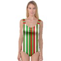 Christmas Holiday Stripes Red Princess Tank Leotard  View1