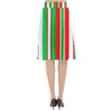 Christmas Holiday Stripes Red Flared Midi Skirt View2