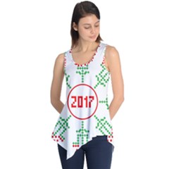 Snowflake Graphics Date Year Sleeveless Tunic by Celenk