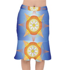 Star Pattern Background Mermaid Skirt by Celenk