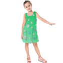 Snowflakes Winter Christmas Overlay Kids  Sleeveless Dress View1