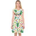 Pattern Circle Multi Color Capsleeve Midi Dress View1