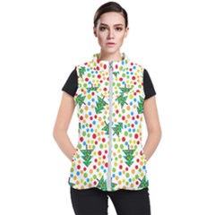 Pattern Circle Multi Color Women s Puffer Vest