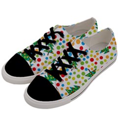 Pattern Circle Multi Color Men s Low Top Canvas Sneakers by Celenk