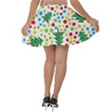 Pattern Circle Multi Color Velvet Skater Skirt View2