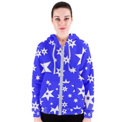 Star Background Pattern Advent Women s Zipper Hoodie by Celenk