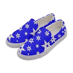 Star Background Pattern Advent Women s Canvas Slip Ons by Celenk