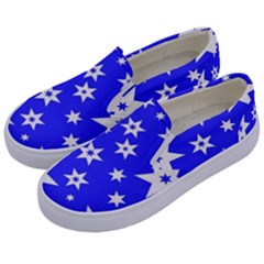 Star Background Pattern Advent Kids  Canvas Slip Ons by Celenk