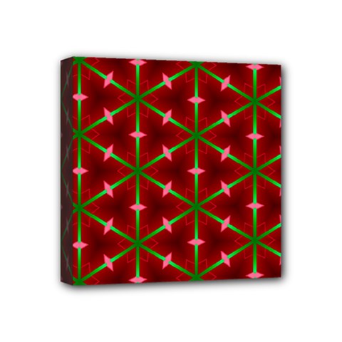 Textured Background Christmas Pattern Mini Canvas 4  X 4  by Celenk