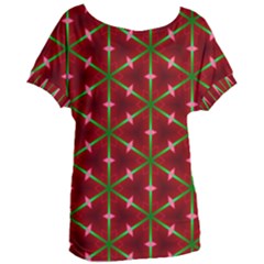 Textured Background Christmas Pattern Women s Oversized Tee by Celenk