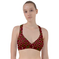 Textured Background Christmas Pattern Sweetheart Sports Bra by Celenk